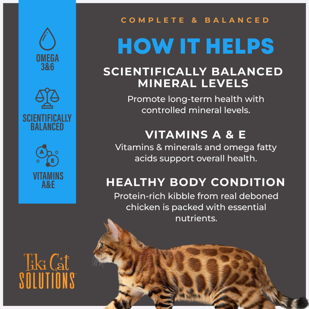 Tiki Cat Solutions Mineral Balance Grain Free Chicken Recipe Dry Cat Food