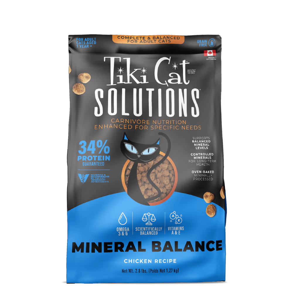 Tiki Cat Solutions Mineral Balance Grain Free Chicken Recipe Dry Cat Food
