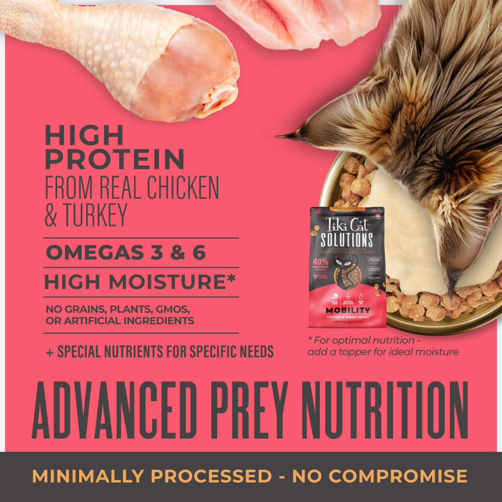 Tiki Cat Solutions Mobility Grain Free Chicken & Turkey Recipe Dry Cat Food (2.8 lb)