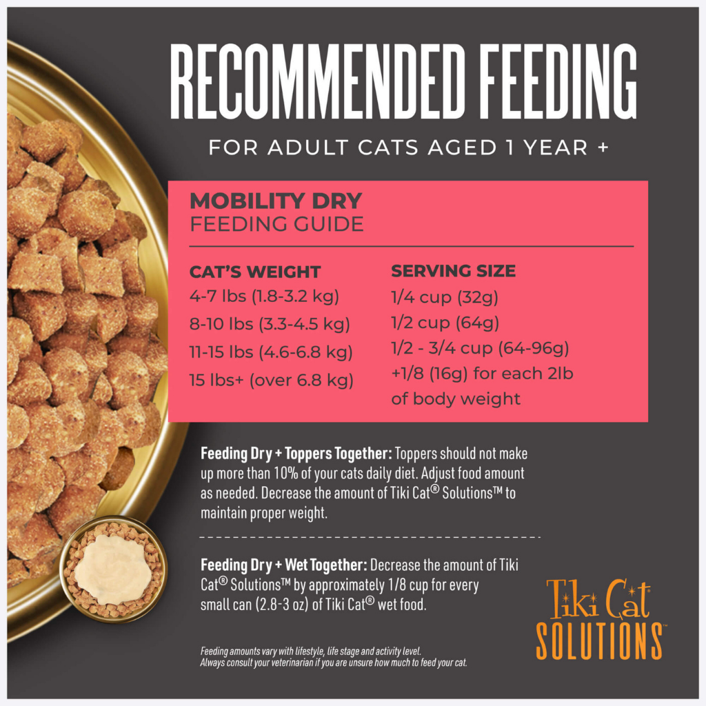 Tiki Cat Solutions Mobility Grain Free Chicken & Turkey Recipe Dry Cat Food (2.8 lb)