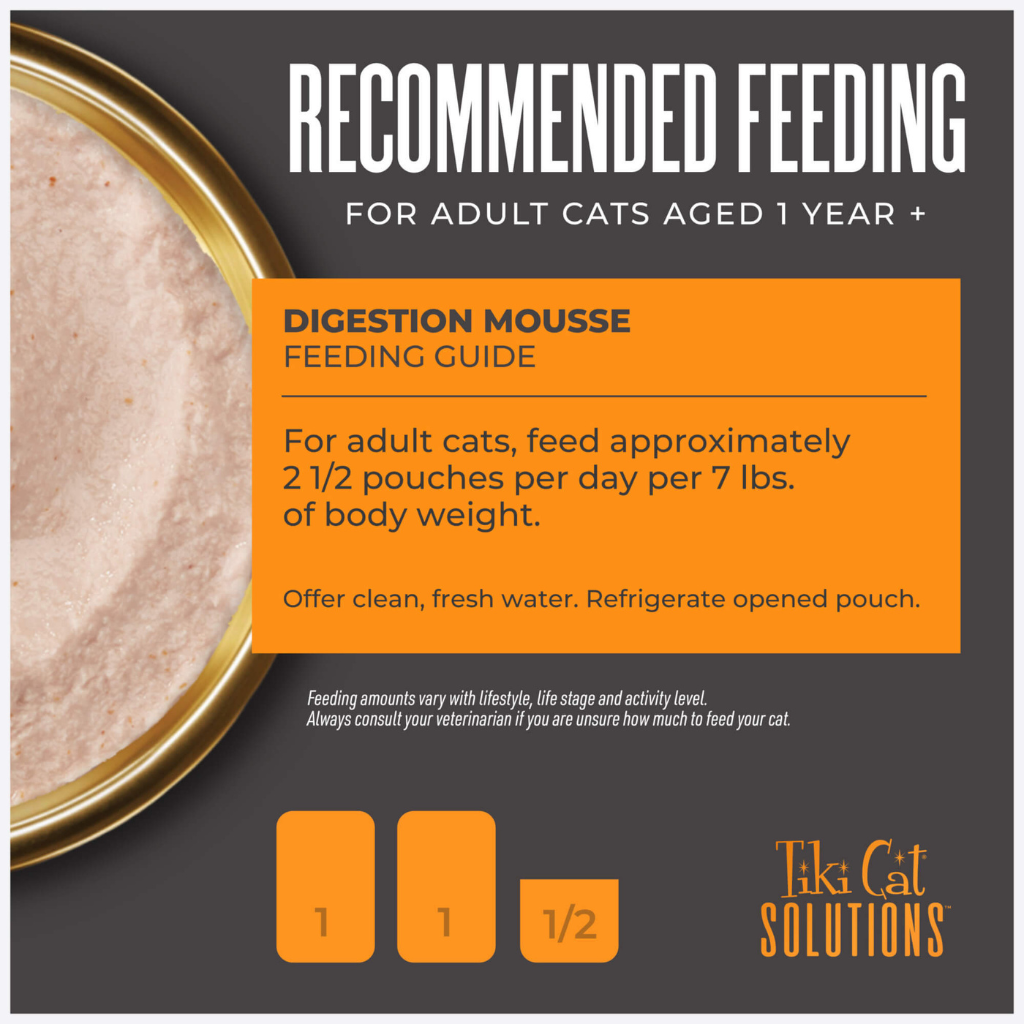 Tiki Cat Solutions Mousse Digestion Chicken & Egg Recipe in Broth Wet Cat Food (2.4 oz x 12 pouches)