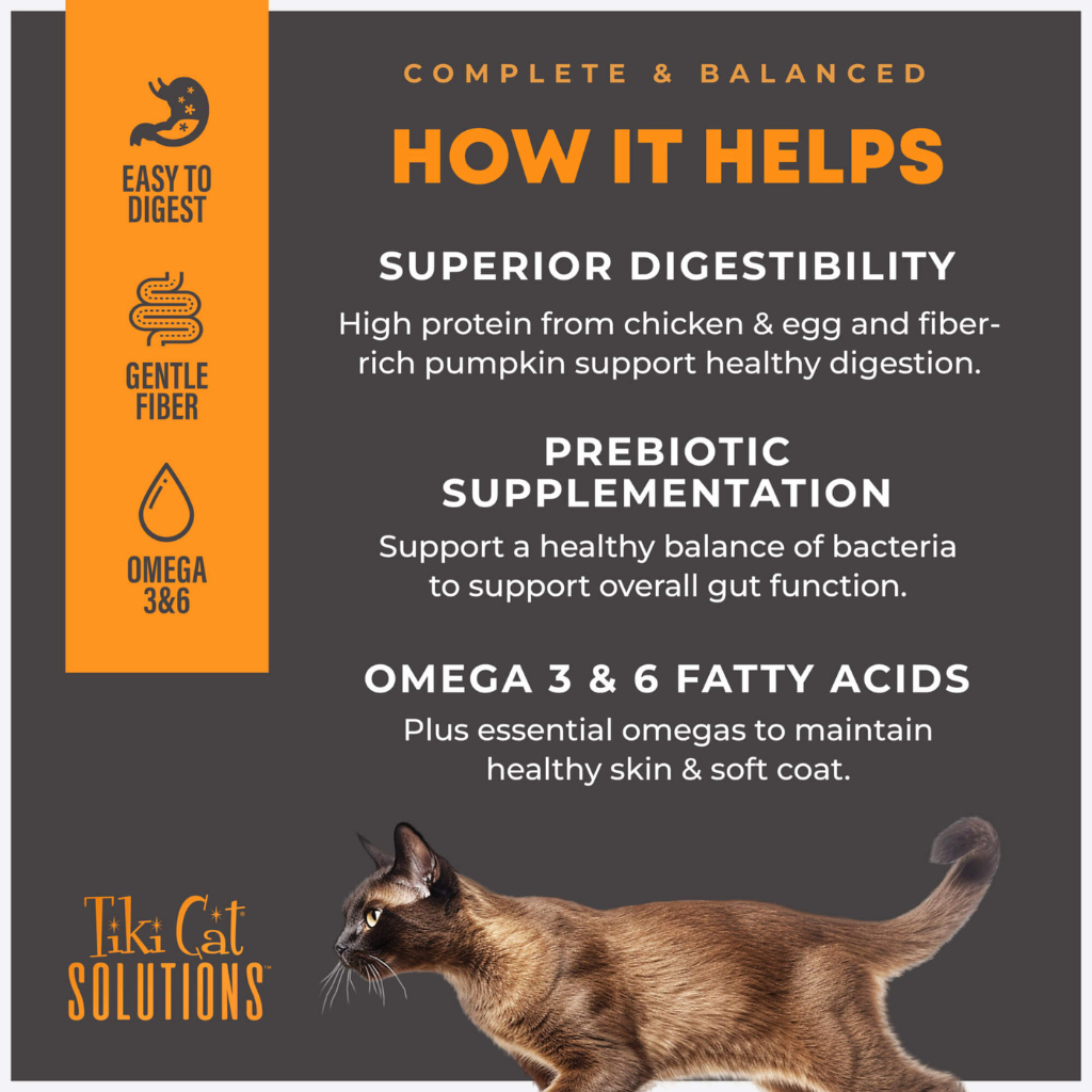 Tiki Cat Solutions Mousse Digestion Chicken & Egg Recipe in Broth Wet Cat Food (2.4 oz x 12 pouches)