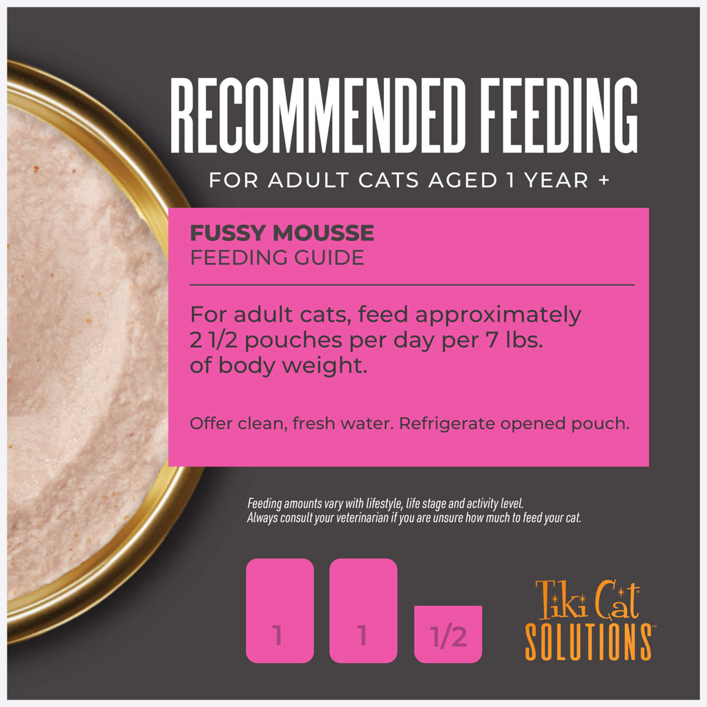 Tiki Cat Solutions Mousse Fussy Duck Liver & Egg in Broth Wet Cat Food (2.4 oz x 12 pouches)