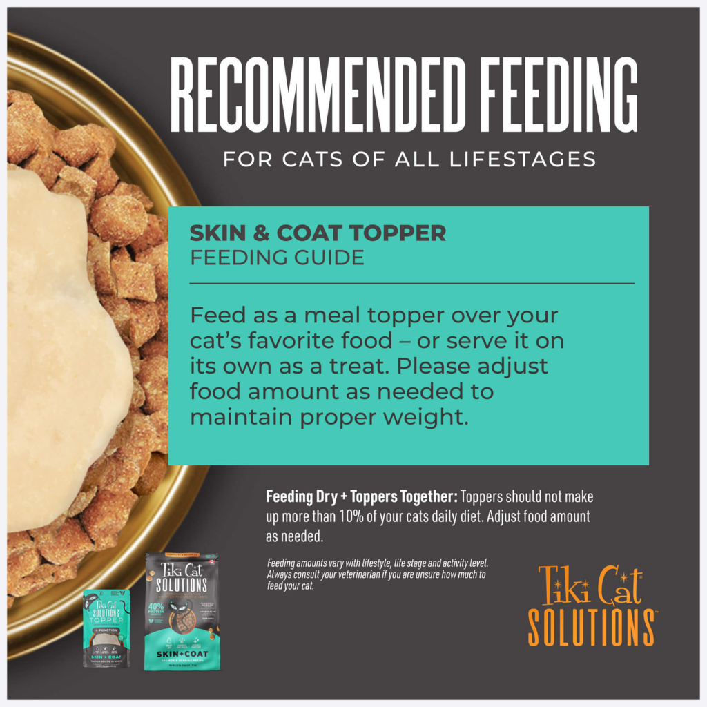 Tiki Cat Solutions Topper + Function Skin & Coat Salmon Recipe in Broth Food Topper for Cats (1.5 oz x 12 pouches)