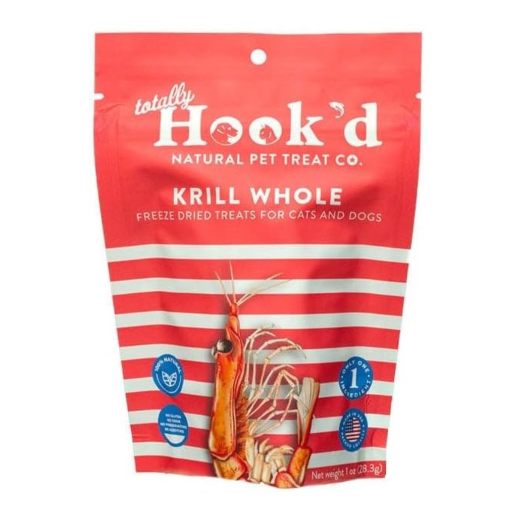 Totally Hook'd Freeze-Dried Whole Krill Dog & Cat Treats (1 oz)