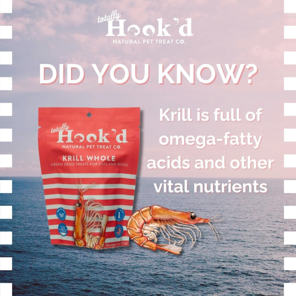 Totally Hook'd Freeze-Dried Whole Krill Dog & Cat Treats (1 oz)
