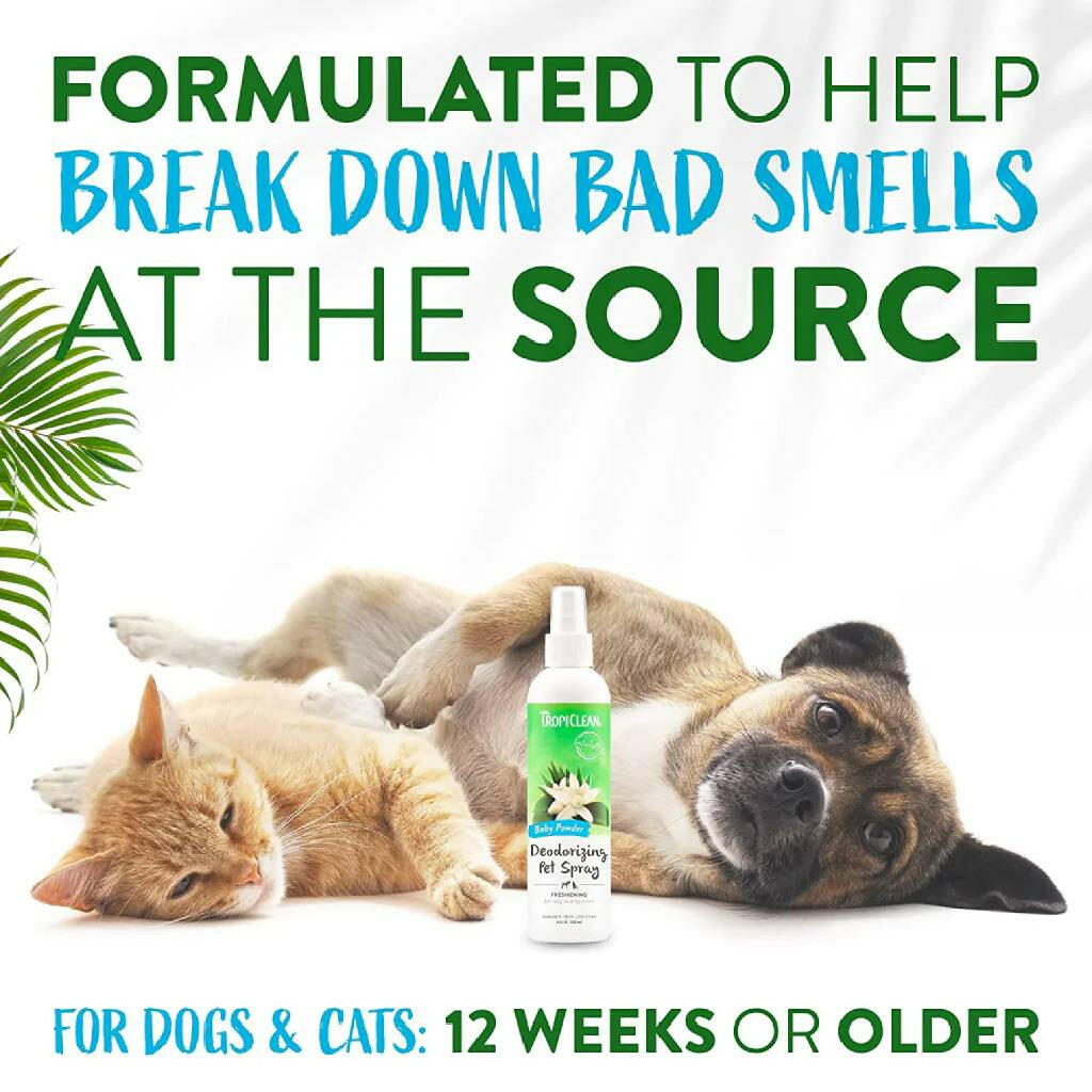 Tropiclean Baby Powder Deodorizing Pet Spray (8 oz)