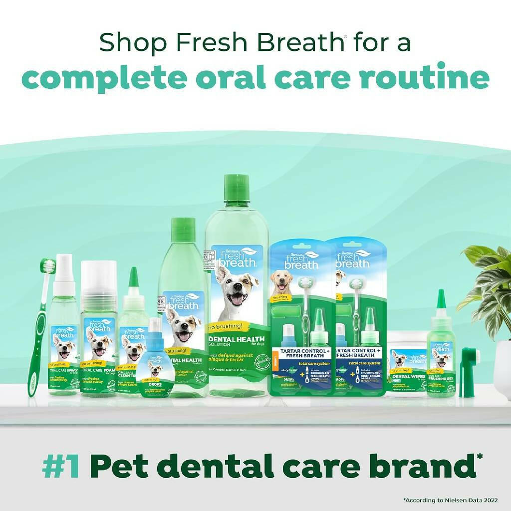 TropiClean Fresh Breath Oral Care Kit for Small & Medium Dogs