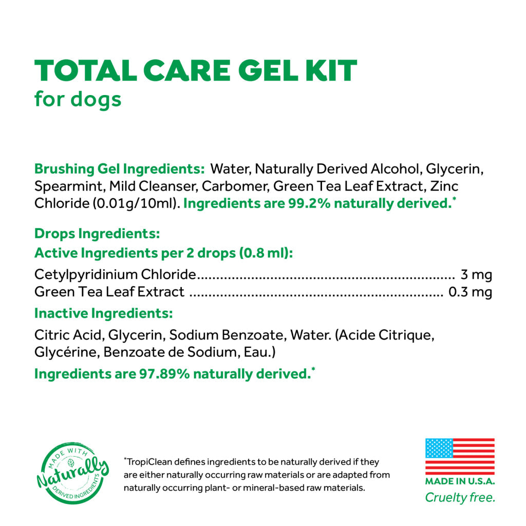 TropiClean Fresh Breath Total Care Oral Gel Kit for Dogs