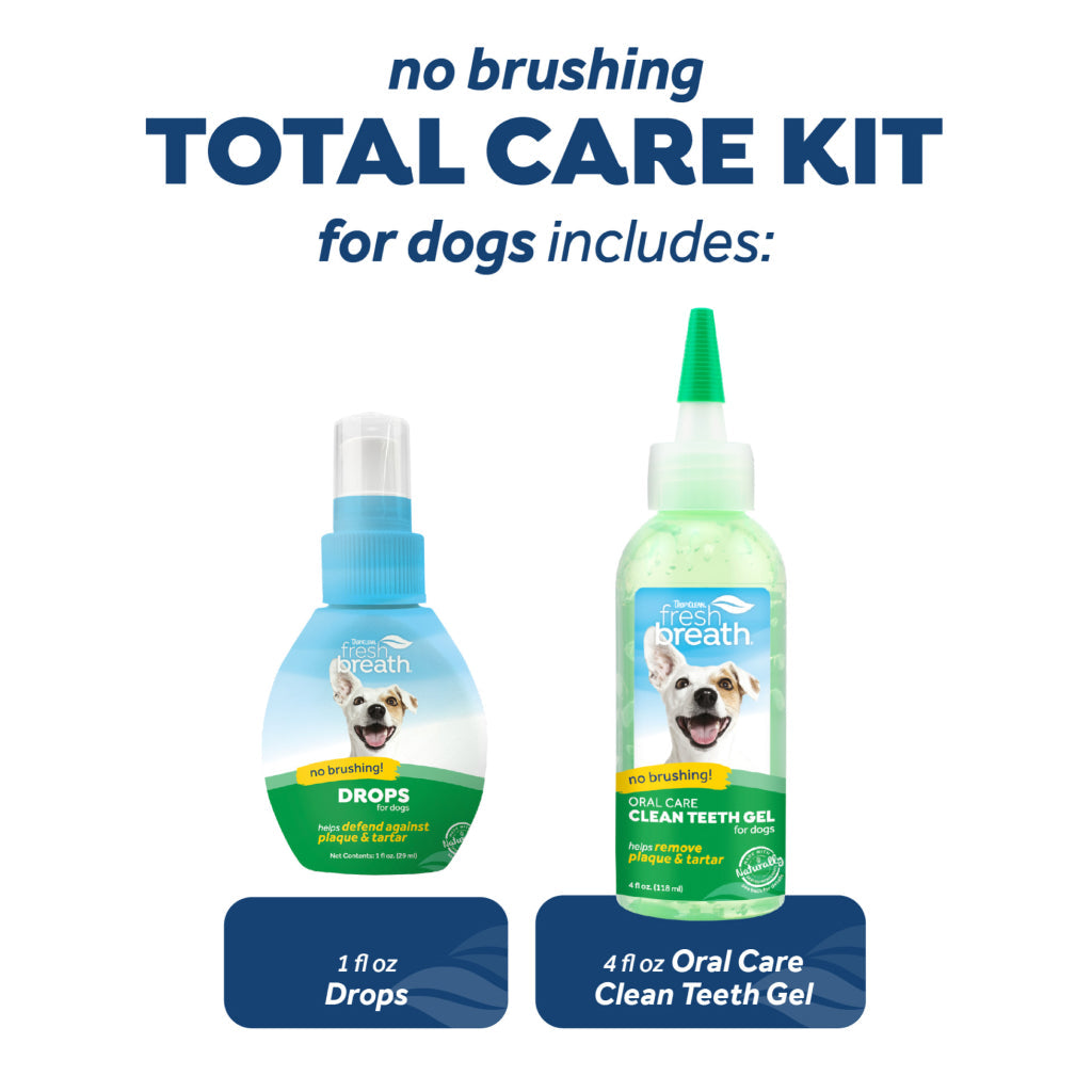 TropiClean Fresh Breath Total Care Oral Gel Kit for Dogs