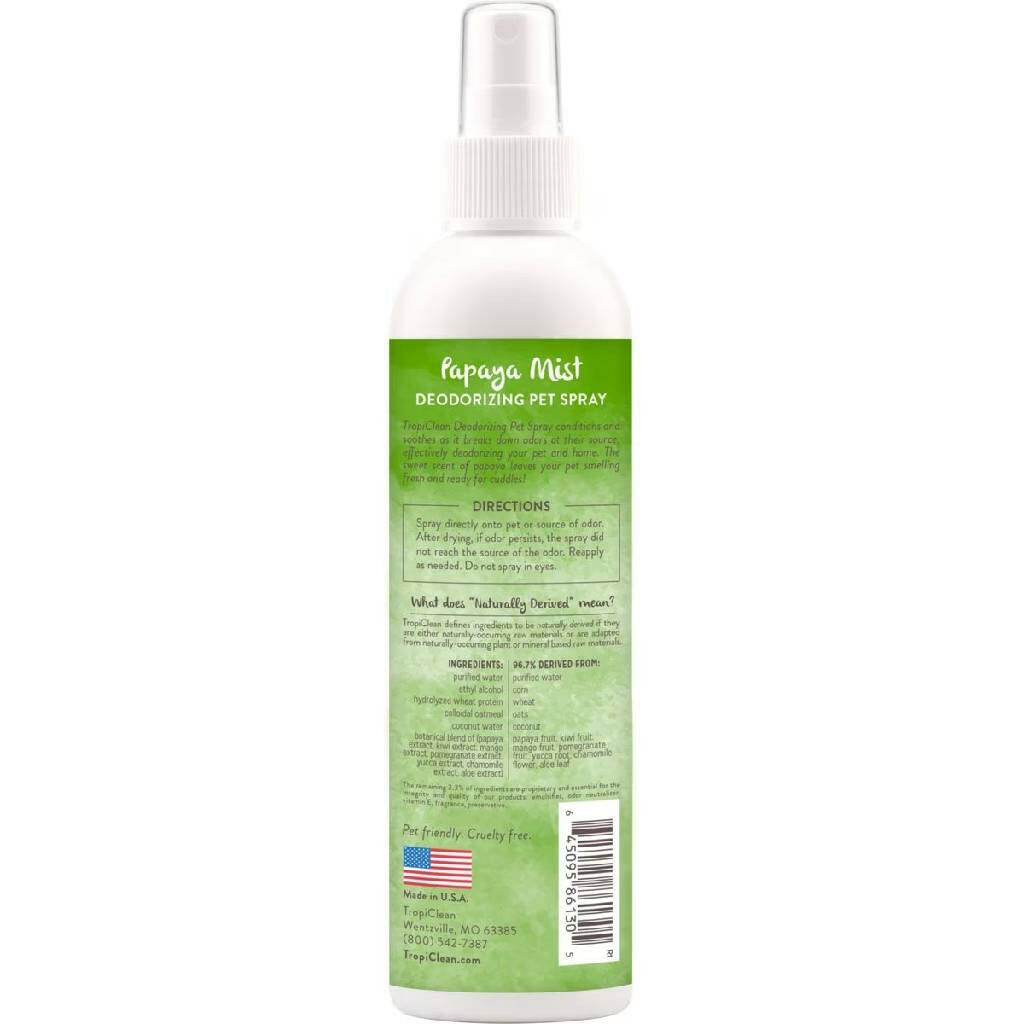 Tropiclean Papaya Mist Deodorizing Pet Spray (8 oz)