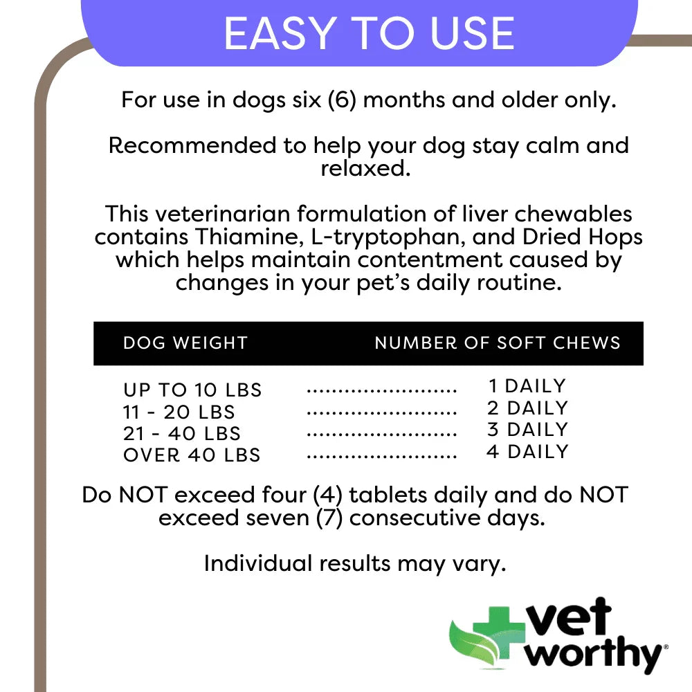 Vet Worthy Calming Soft Chews for Dogs (45 ct)