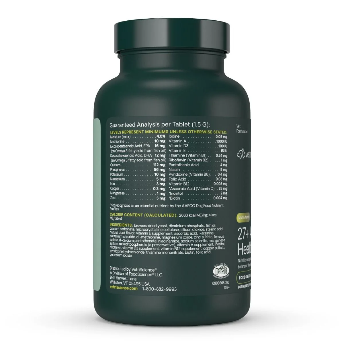 VetriScience Canine Plus Chewable Tablets Multivitamin for Dogs (90 tabs)