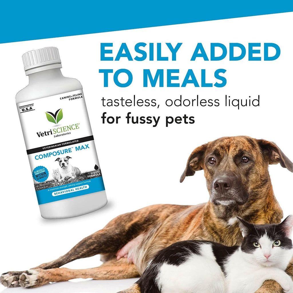 VetriScience Composure Liquid Calming Supplement for Cats & Dogs (8 oz)