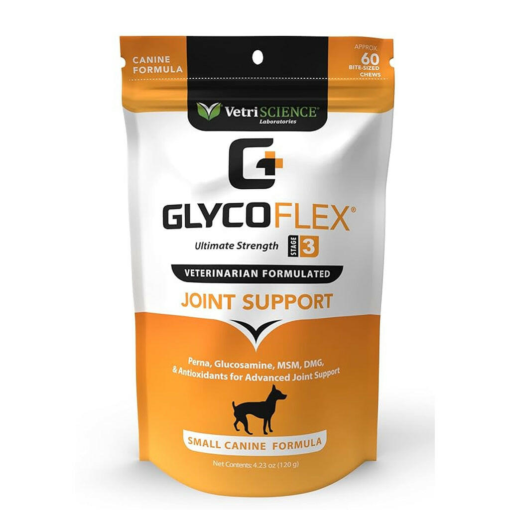 VetriScience Extra Strength Healthy Hip & Joint GlycoFlex 3 Joint Supplement for Dogs (60 Chews)