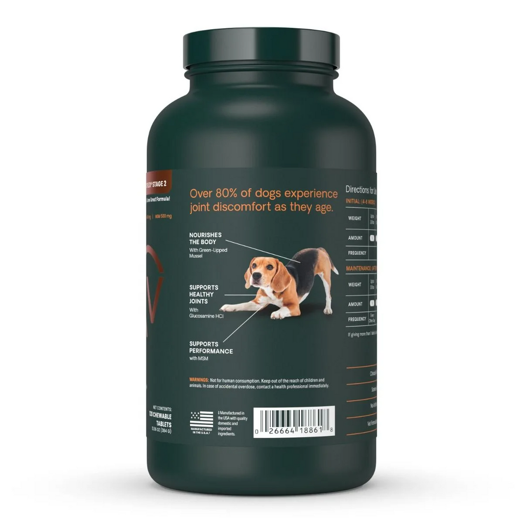 VetriScience GlycoFlex 2 Joint Supplement for Dogs (120 chewable tablets)