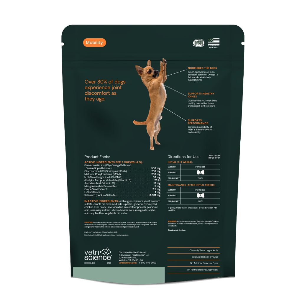 VetriScience GlycoFlex 3 Joint Supplement for Small Dogs (60 soft chews)