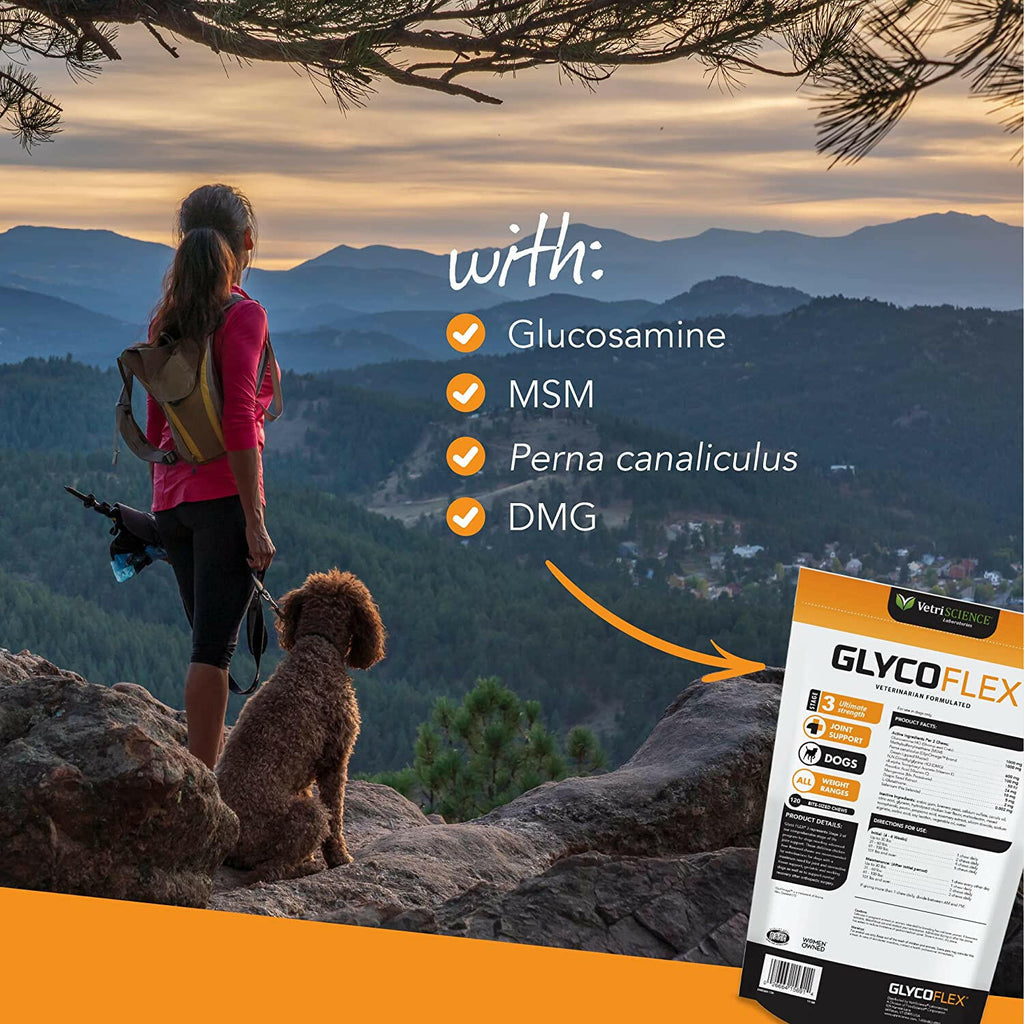 VetriScience GlycoFlex 3 Joint Supplement for Small Dogs (60 soft chews)