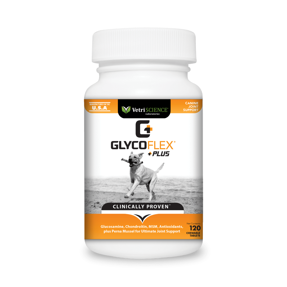 VetriScience GlycoFlex Plus Joint Supplement for Dogs (120 chewable tablets)