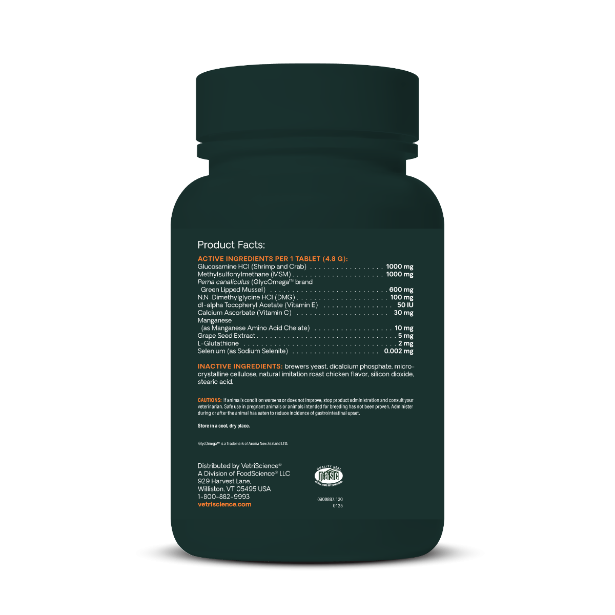 VetriScience GlycoFlex Stage 3 Joint Supplement for Dogs (120 chewable tablets)