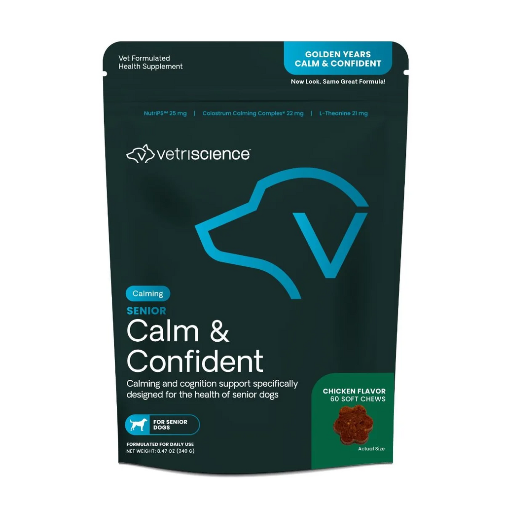 VetriScience Golden Years Calm & Confident Behavior Chew Supplement for Senior Dogs (60 chews)