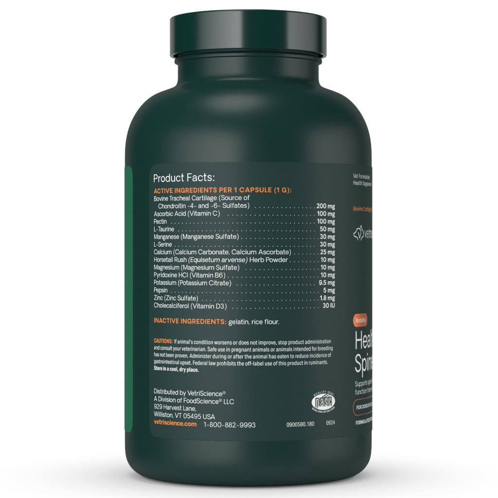 VetriScience Healthy Spine & Disc Capsule for Dogs (180 Capsules)