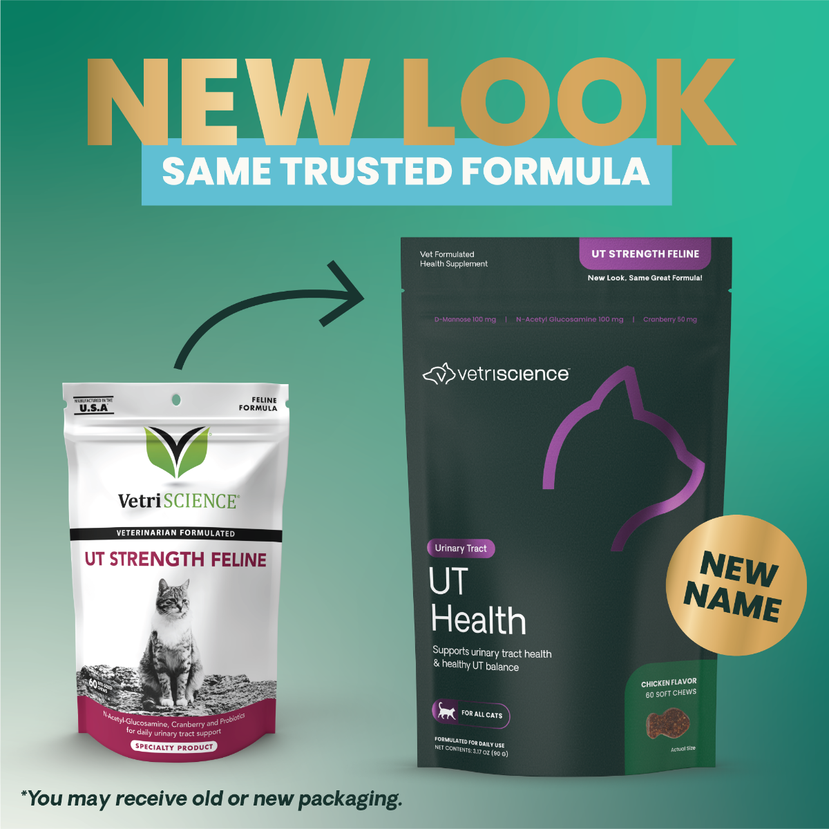 VetriScience UT Strength Urinary Tract Support for Cats (60 Soft Chews)