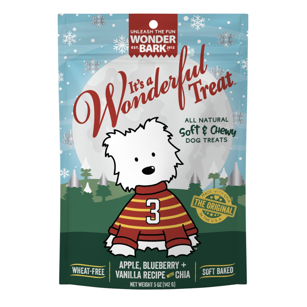 Wonder Bark Christmas It's A Wonderful Treat Soft & Chewy Apple, Blueberry & Vanilla Dog Treats (5 oz)