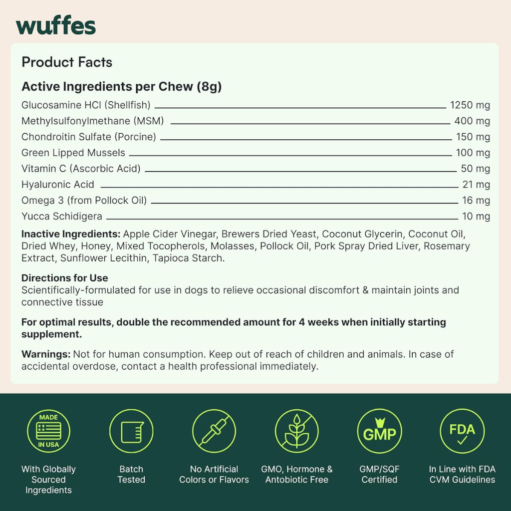 Wuffes Hip & Joint Chews for Dogs