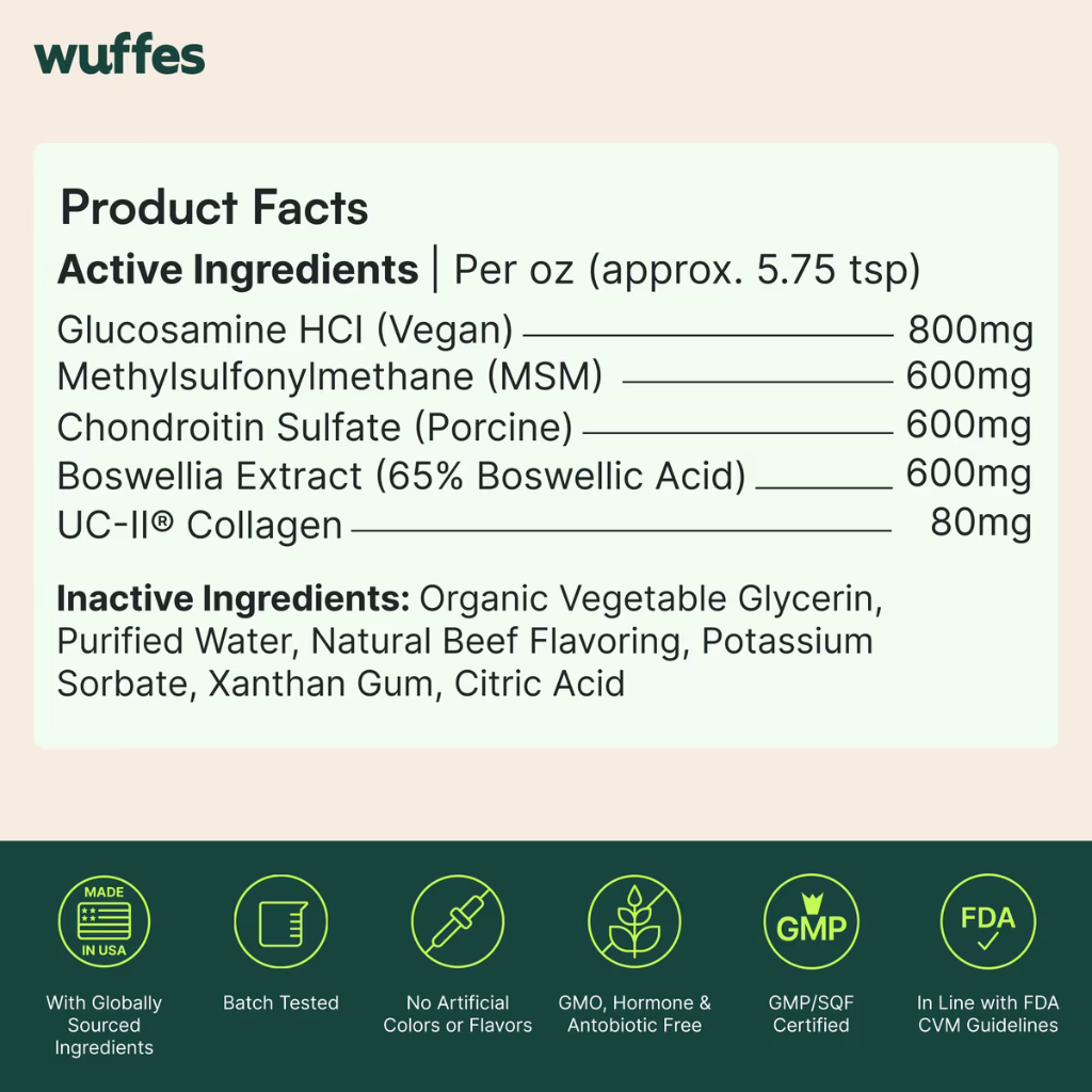 Wuffes Joint Liquid for Dogs (8 oz)