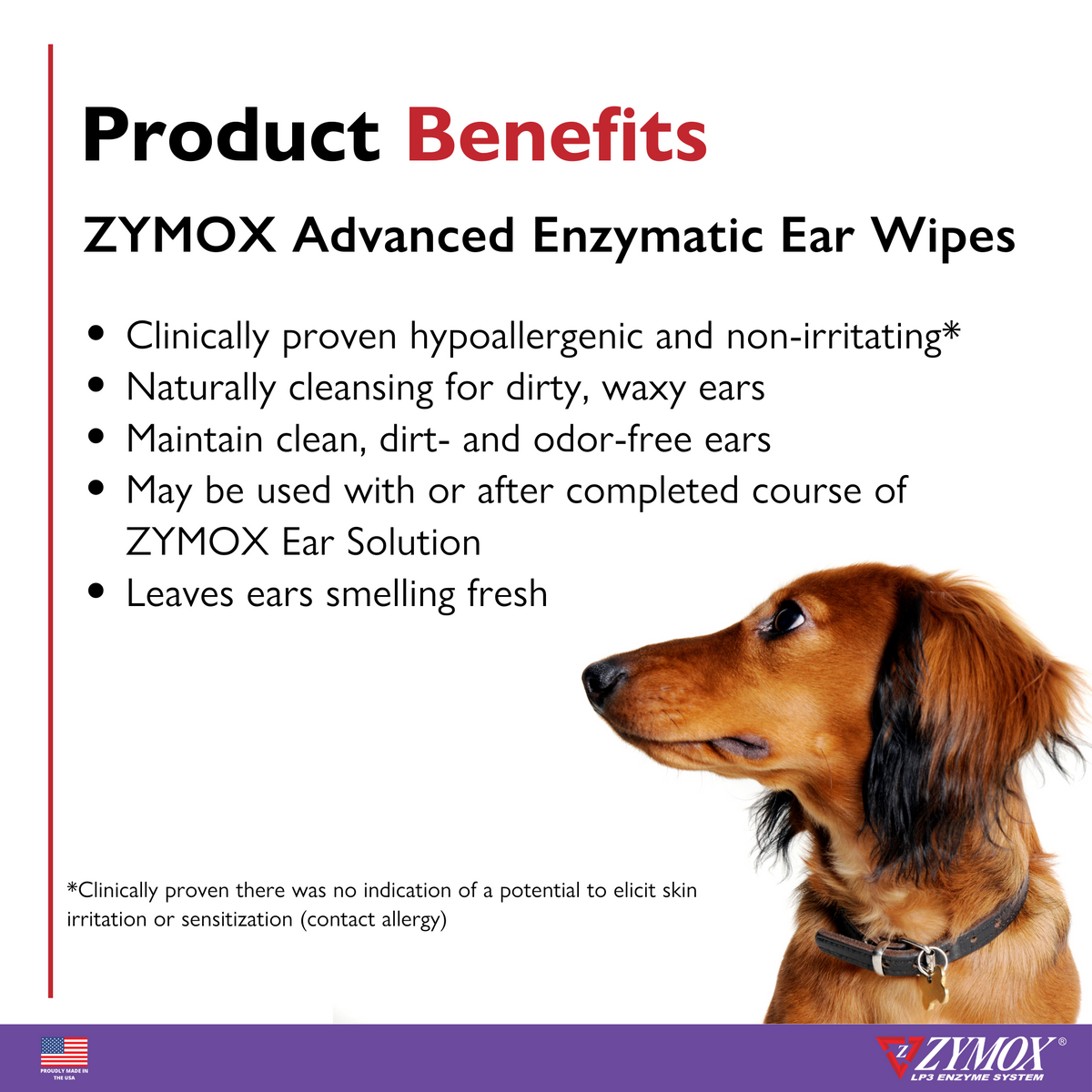 Zymox Advanced Enzymatic Ear Wipes (100 count)