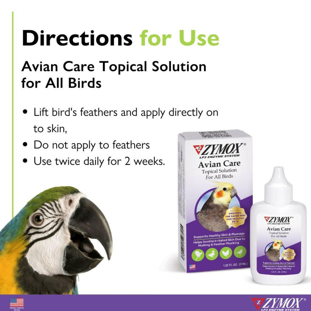 Zymox Avian Care Topical Solution w/o Hydrocortisone