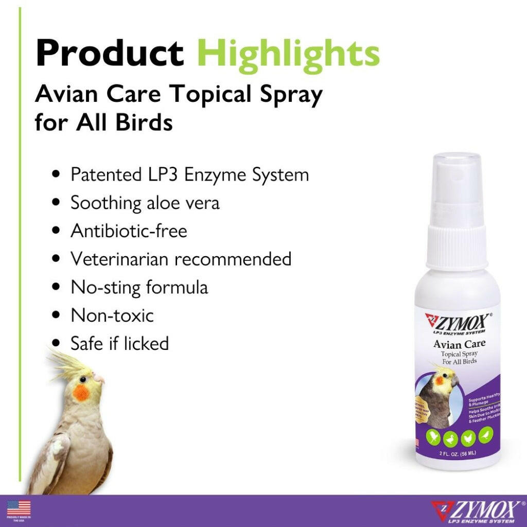 Zymox Avian Care Topical Solution w/o Hydrocortisone