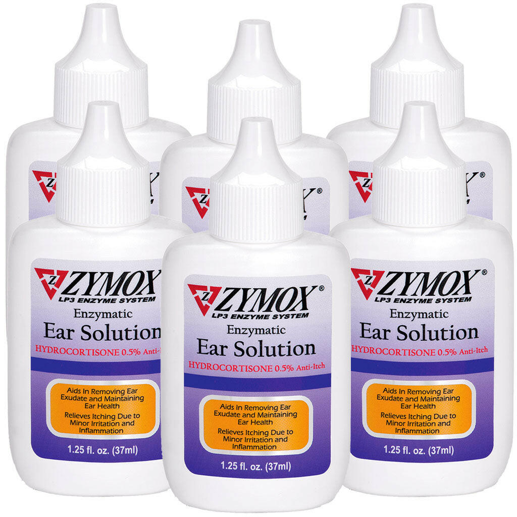 Zymox Ear Solution with 0.5% Hydrocortisone for Dogs & Cats (1.25 oz)