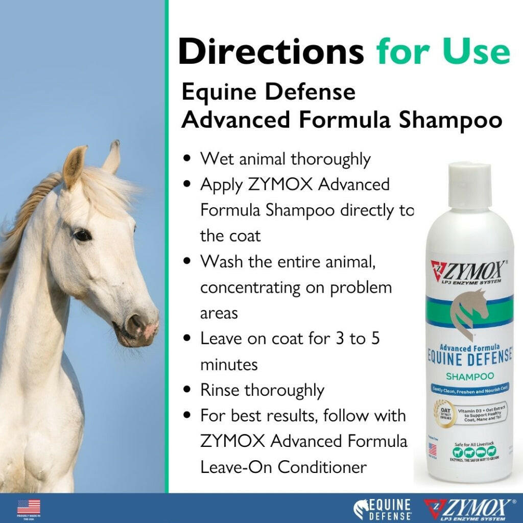 Zymox Equine Defense Advanced Formula Horse Shampoo