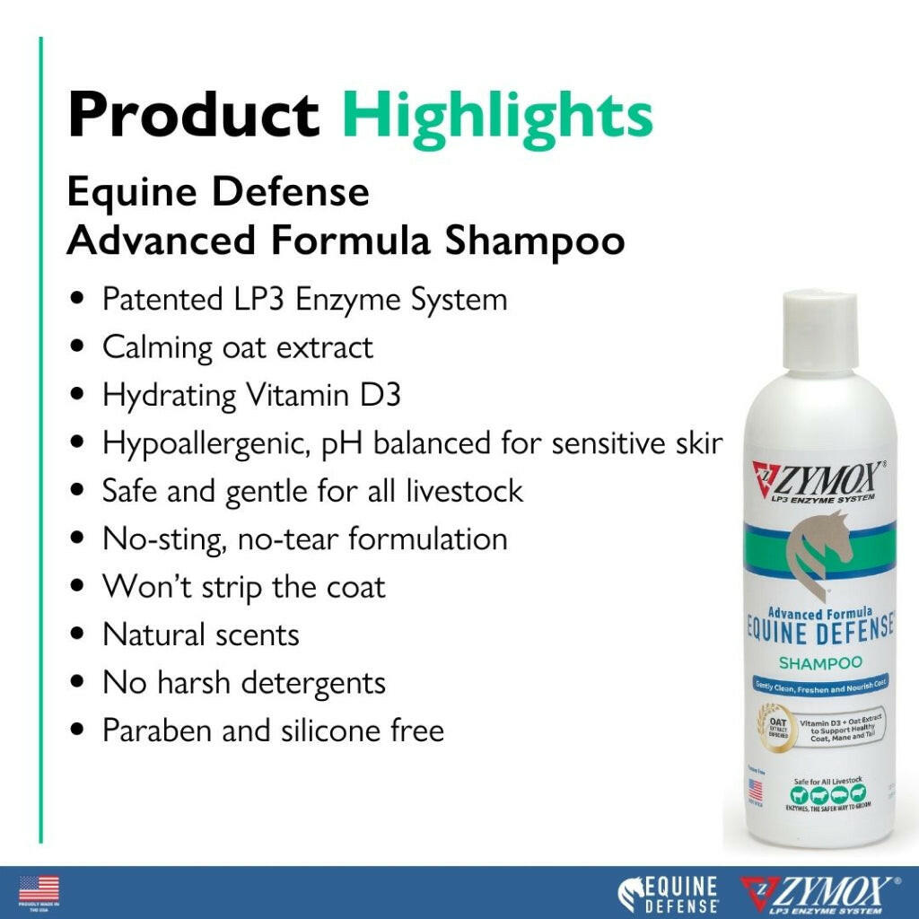 Zymox Equine Defense Advanced Formula Horse Shampoo