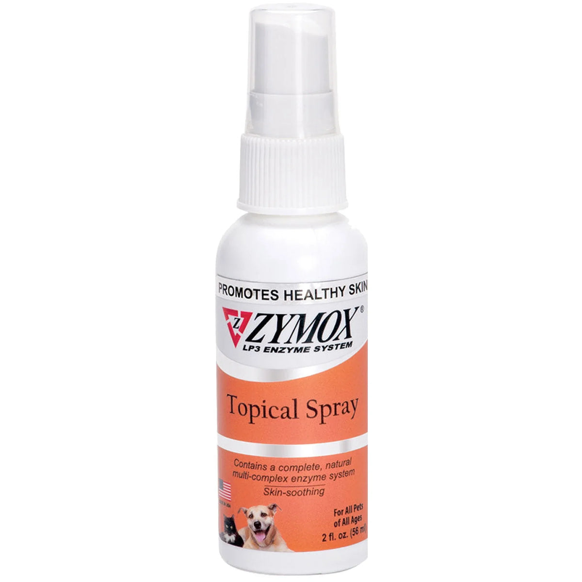 Zymox Topical Spray Hydrocortisone Free for Dogs & Cats